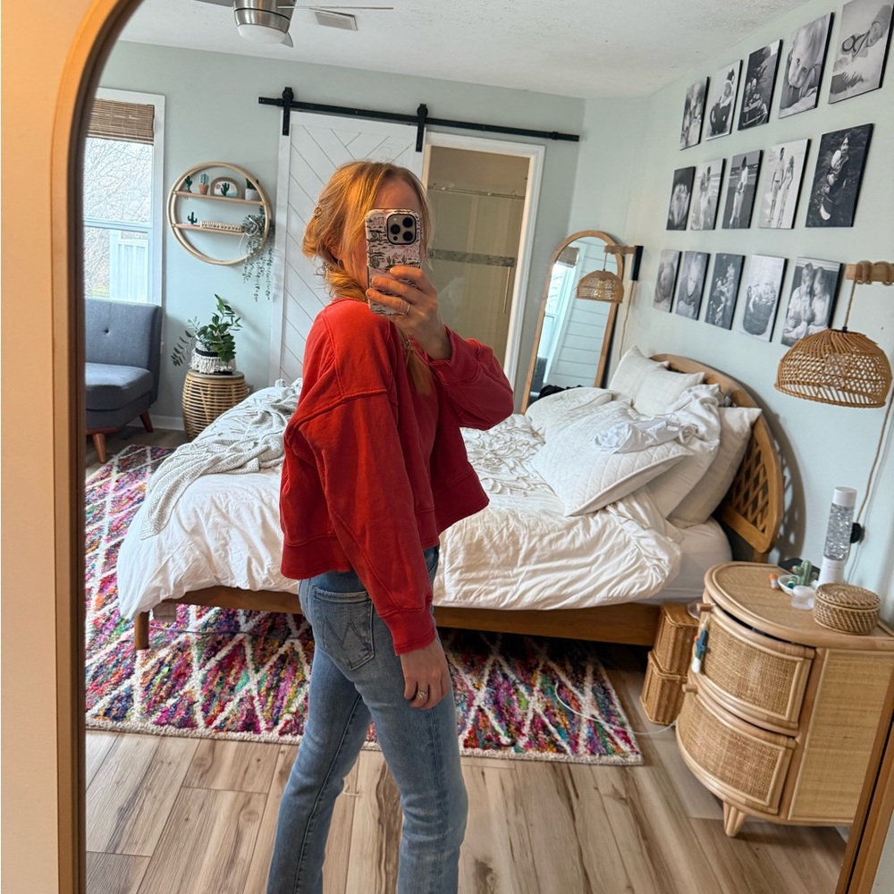 Free People Intercept sweatshirt in red XS - Picture 3 of 9